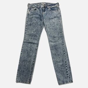 Wildfox Easy Rider Skinny Jeans Womens 30 Light Acid Wash High Rise Denim EUC